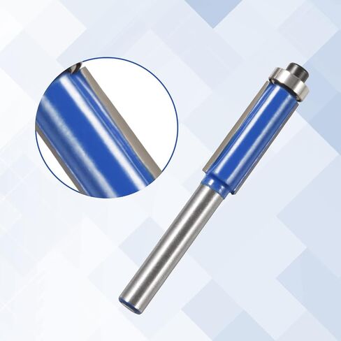 Set of 4 Flush Trim Router Bits with 1/4 Inch Shanks Top Bearing Flush Trim Router Bits Milling and Cutting Tools Woodworking in Saudi Arabia