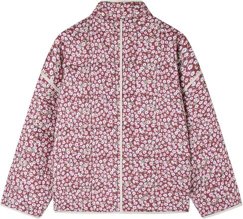 سترة منتفخة مبتكرة للنساء للنساء المطبوعة خفيفة الوزن زر أسفل الملابس الخارجية مع جيوب in Kuwait