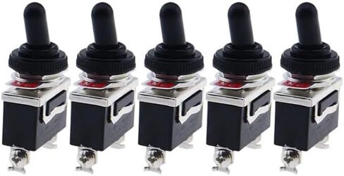 5pcs Power SPST Rocker Switch 2 Pin Heavy 15A 250V ON/Off Rocker Toggle Switch with Boot Cap E-TEN1021 in Saudi Arabia