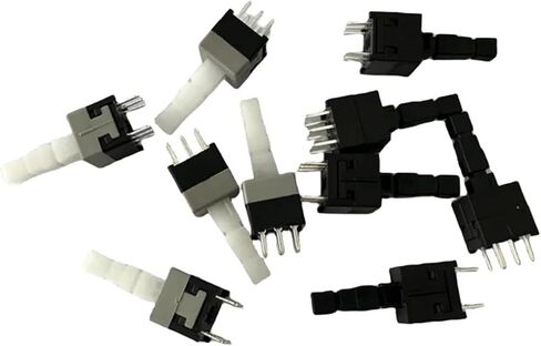 10pcs 8.5 * 8.5 mm 6 Pin Self-Locking/Momentary Push Button Switch DIP DPDT Multimeter Switch(10pcs Black A11) in Saudi Arabia