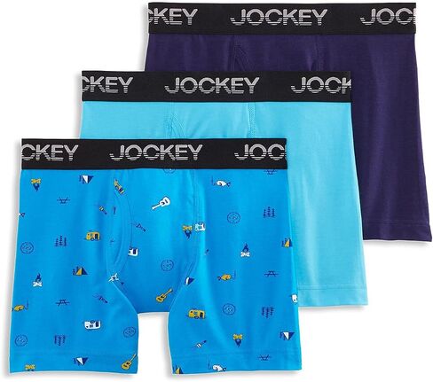 Jockey Boys' Underwear Cotton Blend Boxer Brief - 4 Pack in Saudi Arabia