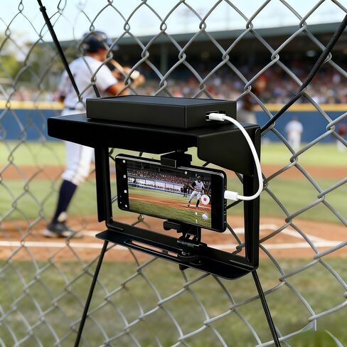 Magicbox Phone Fence Mount with Magnetic Shade Pro - 360° Adjustable Phone/Camera Bracket for iPhone, Samsung, GoPro & Mevo Start - Baseball, Softball, Tennis Sports Mounting Kit for Gamechanger in Saudi Arabia