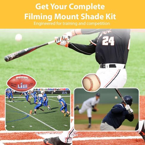 Magicbox Phone Fence Mount with Magnetic Shade Pro - 360° Adjustable Phone/Camera Bracket for iPhone, Samsung, GoPro & Mevo Start - Baseball, Softball, Tennis Sports Mounting Kit for Gamechanger in Saudi Arabia