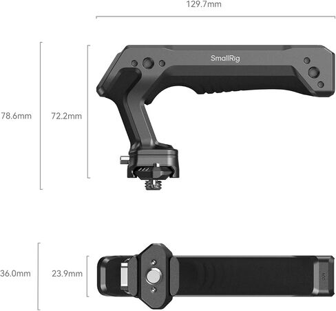 SMALLRIG Quick Release Top Handle, Dual-Direction & Compatible QR-Slide NATO Rail for ARRI with 1/4"-20 Screw, Ergonomic Design,15kg Max. Load,Built-in Multiple Mounting Points,HawkLock H21-5632 in Saudi Arabia