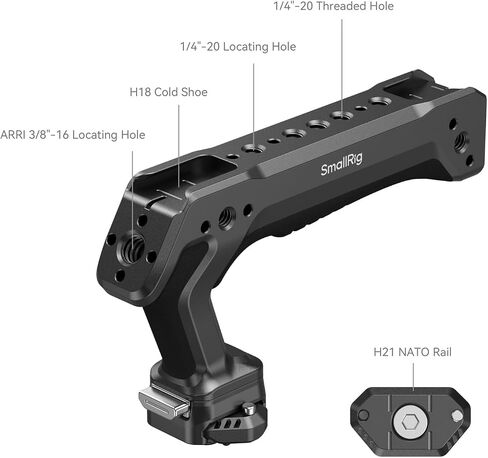 SMALLRIG Quick Release Top Handle, Dual-Direction & Compatible QR-Slide NATO Rail for ARRI with 1/4"-20 Screw, Ergonomic Design,15kg Max. Load,Built-in Multiple Mounting Points,HawkLock H21-5632 in Saudi Arabia