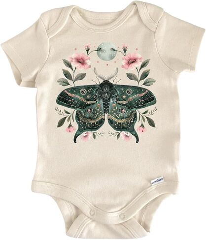 Moth Celestial Butterfly Moon - Baby Boy Girl Clothes Infant Bodysuit Funny Cute Newborn in Saudi Arabia