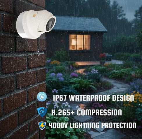12MP IP Security Camera Outdoor – 134° Wide-Angle Dome with Smart Dual-Light Color Night Vision, Human/Vehicle Detection, Built-in Mic, IP67 Waterproof in Saudi Arabia