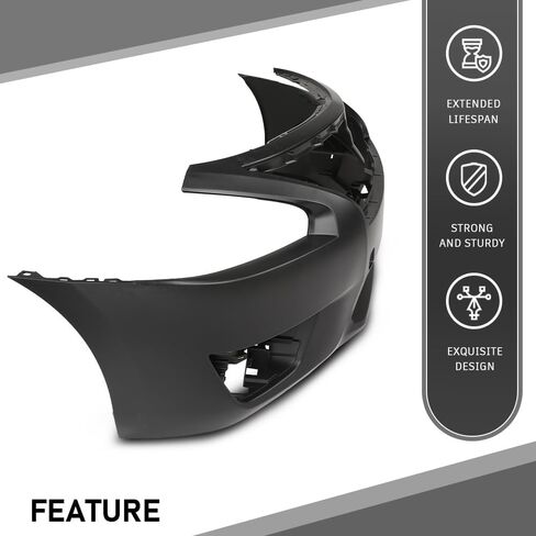 Front Bumper Cover, Compatible with Dodge Journey Sport 2011-2018, with Fog Lamp Holes and Towing Hook Cover in Saudi Arabia