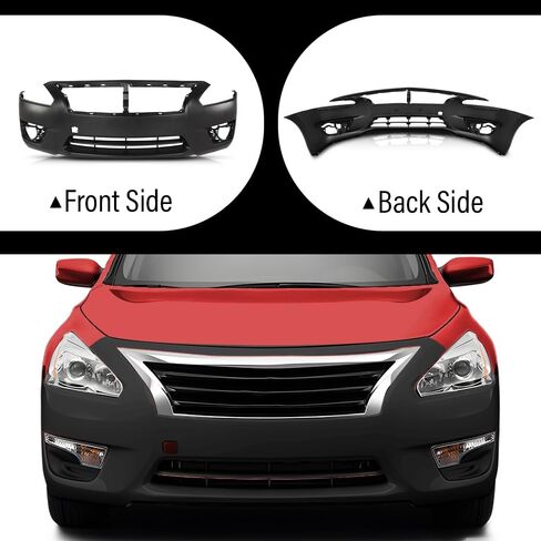 Front Bumper Cover, Compatible with Dodge Journey Sport 2011-2018, with Fog Lamp Holes and Towing Hook Cover in Saudi Arabia