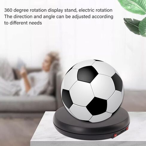 حامل شاشة دوار بمحرك Hapivida مع LED، 9.8 بوصة 44 رطل تحميل 360 درجة منصات دوارة كهربائية لمنتجات التصوير الفوتوغرافي والمجوهرات والنموذج ثلاثي الأبعاد (أبيض) in Saudi Arabia