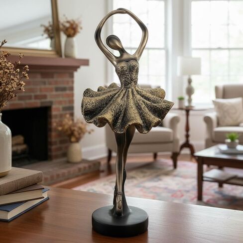 Elegant Ballerina Figurines - Resin Ballet Dancer Sculpture for Home Decor, Bookshelf, Desk, or Dining Table Decoration - Artistic Ballet Statue in Saudi Arabia