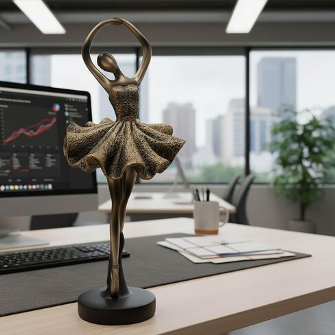 Elegant Ballerina Figurines - Resin Ballet Dancer Sculpture for Home Decor, Bookshelf, Desk, or Dining Table Decoration - Artistic Ballet Statue in Saudi Arabia