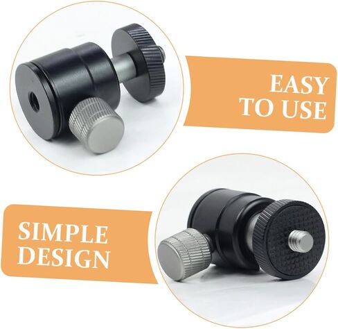 Gatuida Aluminum Alloy Mini Ball Head Tripod Adapter Screw Rotatable Camera Mount Clamp with Swivel for Projectors and DSLR Cameras Stable Positioning Accessory in Saudi Arabia