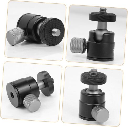Gatuida Aluminum Alloy Mini Ball Head Tripod Adapter Screw Rotatable Camera Mount Clamp with Swivel for Projectors and DSLR Cameras Stable Positioning Accessory in Saudi Arabia