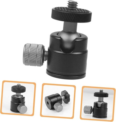 Gatuida Aluminum Alloy Mini Ball Head Tripod Adapter Screw Rotatable Camera Mount Clamp with Swivel for Projectors and DSLR Cameras Stable Positioning Accessory in Saudi Arabia