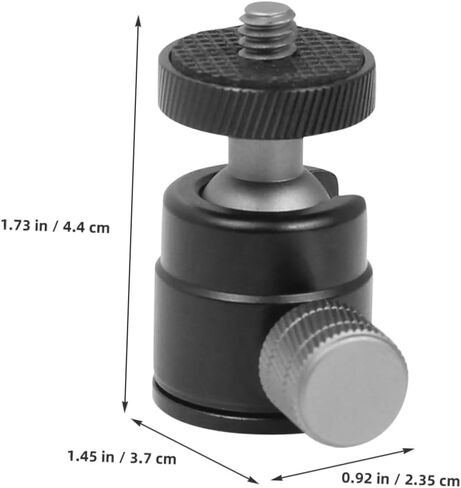 Gatuida Aluminum Alloy Mini Ball Head Tripod Adapter Screw Rotatable Camera Mount Clamp with Swivel for Projectors and DSLR Cameras Stable Positioning Accessory in Saudi Arabia