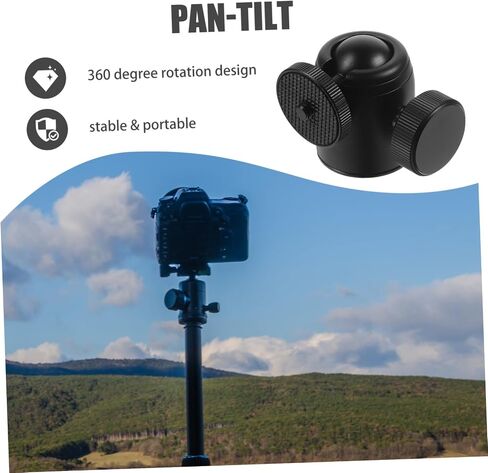 Adjustable Ball Head Tripod Clamp with Rotation and One-Button Control Stable Anti-Shake Camera Mount Base for DSLR and Smartphone Desktop Photography in Saudi Arabia