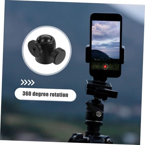 Adjustable Ball Head Tripod Clamp with Rotation and One-Button Control Stable Anti-Shake Camera Mount Base for DSLR and Smartphone Desktop Photography in Saudi Arabia
