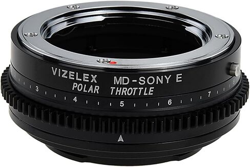 Vizelex Polar Throttle Lens Mount Adapter - Minolta Rokkor (SR/MD/MC) SLR Lens to Sony Alpha E-Mount Mirrorless Camera Body with Built-in Circular Polarizing Filter in Saudi Arabia