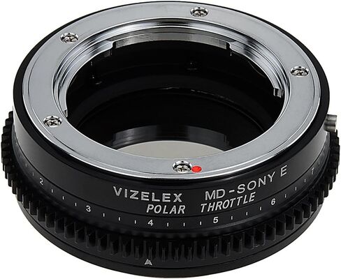 Vizelex Polar Throttle Lens Mount Adapter - Minolta Rokkor (SR/MD/MC) SLR Lens to Sony Alpha E-Mount Mirrorless Camera Body with Built-in Circular Polarizing Filter in Saudi Arabia