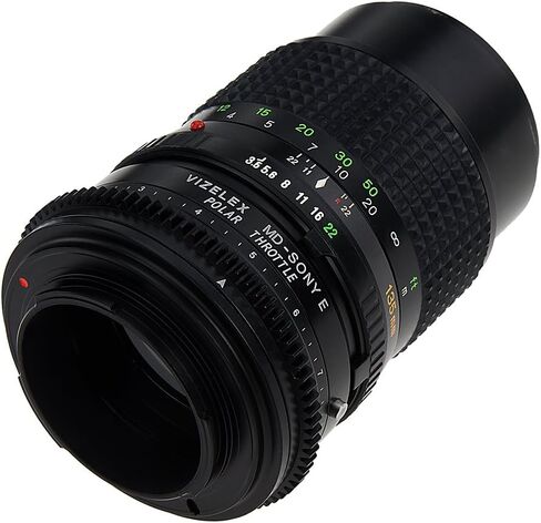 Vizelex Polar Throttle Lens Mount Adapter - Minolta Rokkor (SR/MD/MC) SLR Lens to Sony Alpha E-Mount Mirrorless Camera Body with Built-in Circular Polarizing Filter in Saudi Arabia