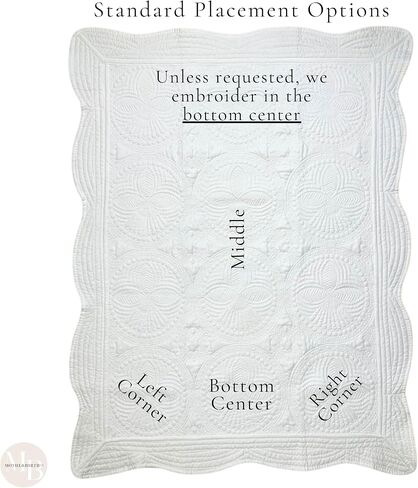 Personalized Baby Blanket with Name: Custom Embroidered Quilt for Baby Girl or Boy, (36" by 45", 100% Cotton); Gift for mom and Baby; in Saudi Arabia