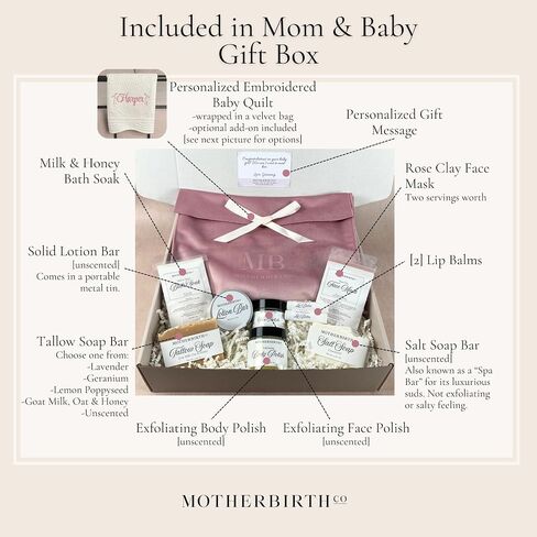 Personalized Baby Blanket with Name: Custom Embroidered Quilt for Baby Girl or Boy, (36" by 45", 100% Cotton); Gift for mom and Baby; in Saudi Arabia