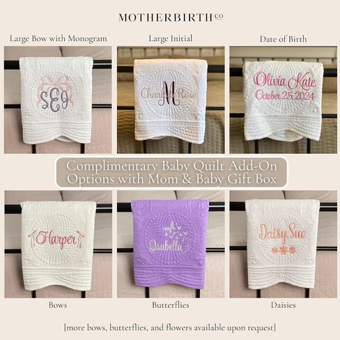Personalized Baby Blanket with Name: Custom Embroidered Quilt for Baby Girl or Boy, (36" by 45", 100% Cotton); Gift for mom and Baby; in Saudi Arabia