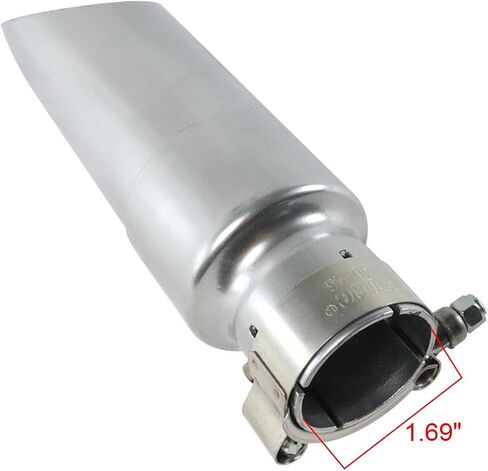 Exhaust Muffler Drag Pipe Compatible with 2014-2018 Honda CTX700, Straight Through Stainless Steel Muffler Resonator - Black in Saudi Arabia