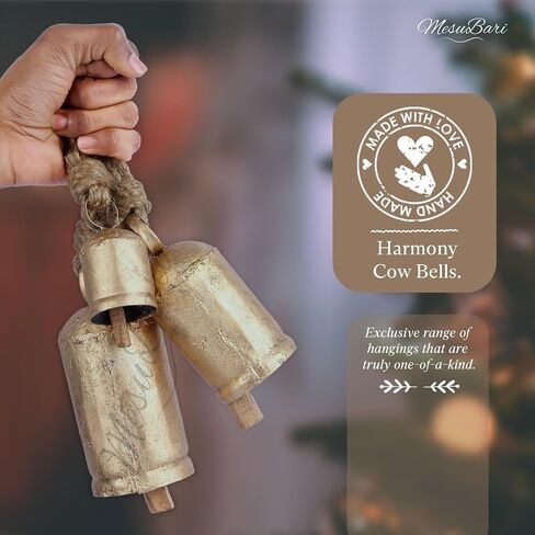 2" Brass Hanging Entry Bell Decorative Doorbell with Leather Strap for Home, Barn, Farmhouse and Store in Saudi Arabia