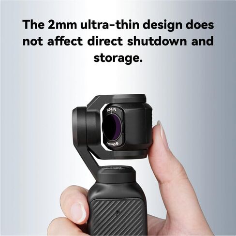 فلتر CPL لـ DJI Osmo Pocket 3، عدسة مستقطبة دائرية تزيل الوهج والانعكاسات من الزجاج/الماء، وتعزز تشبع اللون لمدونات الفيديو، زجاج عالي الدقة متعدد الطبقات in Kuwait
