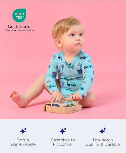 Baby Boy Girl Bodysuit Long Sleeve Bamboo-Derived Viscose One-Piece Romper in Saudi Arabia
