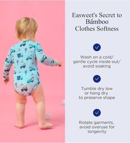 Baby Boy Girl Bodysuit Long Sleeve Bamboo-Derived Viscose One-Piece Romper in Saudi Arabia