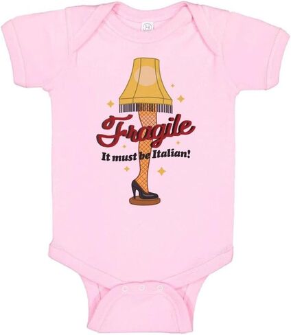 TATY Kids It Must Be Italian Fragile Leg Lamp Christmas Baby Infant Bodysuit in Saudi Arabia
