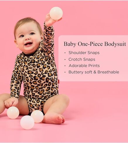 Baby Boy Girl Bodysuit Long Sleeve Bamboo-Derived Viscose One-Piece Romper in Saudi Arabia