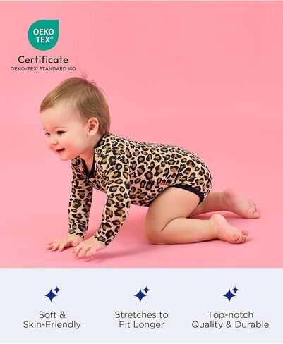 Baby Boy Girl Bodysuit Long Sleeve Bamboo-Derived Viscose One-Piece Romper in Saudi Arabia