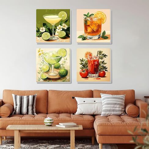 MISCER 4 Pack Flower Paint by Numbers for Adults Beginner, Book Paint by Number Kits for Kids, DIY Acrylic Oil Painting Suitable for Home Decoration (8x8inch) in Kuwait