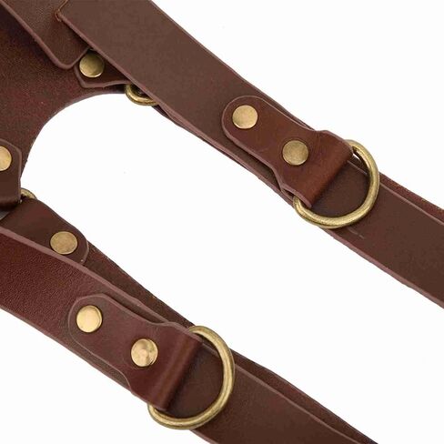 Camera Strap, Dual Leather Rivet Digital Camera Harness Double Shoulder Adjustable Strap Crossbody with Soft Shoulder Pad Quick Release Gear for Photographers in Saudi Arabia