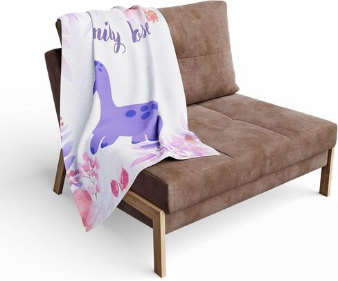 بطانية فيل مخصصة مع اسم للأطفال الأولاد، بطانية اسم مخصص على شكل فيل زهري للطفل، بطانيات من الصوف الناعم للأطفال الصغار هدية مخصصة لعيد ميلاد الطفل حديث الولادة in Kuwait