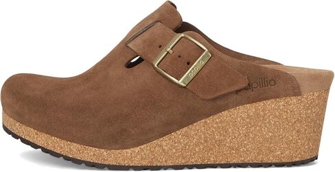 Birkenstock Women's Papillio Fanny Wedge Clog-Suede Sandal in Saudi Arabia
