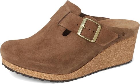 Birkenstock Women's Papillio Fanny Wedge Clog-Suede Sandal in Saudi Arabia