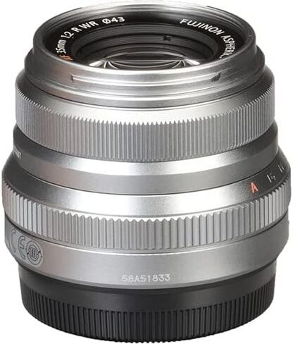 Fujifilm XF 35mm f/2 R WR Lens (Silver) Bundle with 43mm 3PC Filter Kit + Lens Cap + Cap Leash + More Accessories | Fuji XF35mmf2 Lens in Saudi Arabia