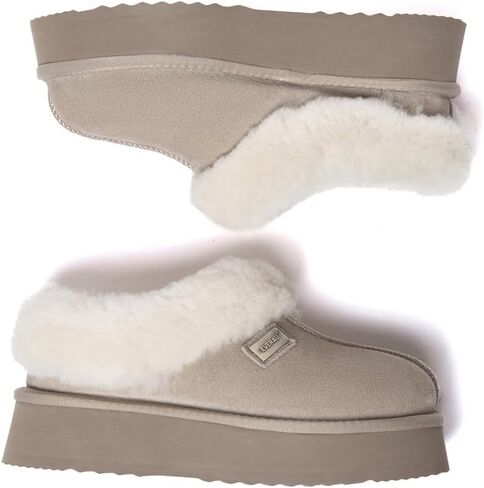 EVERAU Women Topknot Leather Slippers in Saudi Arabia
