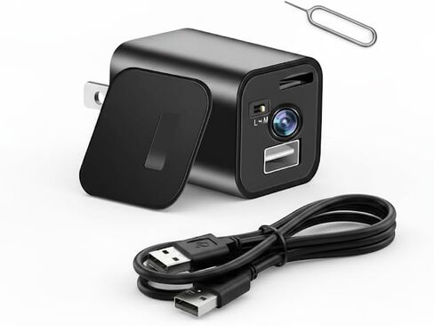 كاميرا مخفية صغيرة ذكية مزودة بشاحن USB، مع ميزة كشف الحركة، وكاميرا سرية صغيرة مثبتة على الحائط بسعة 32 جيجابايت، مثالية للاستخدام الداخلي/المكتب/سلامة الحيوانات الأليفة، بدون شبكة WiFi in Saudi Arabia