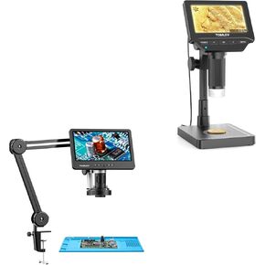 TOMLOV DM4W Coin Microscope with Scale: 4.3" LCD Digital Microscope with Screen+TOMLOV DM602 Flex Digital Soldering Microscope 2000x in Kuwait