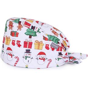 Kousenpu Scrub Caps for Women, Adjustable Women's Surgical Cap with Buttons, Breathable Cute Design for Nurses and Doctors in Saudi Arabia