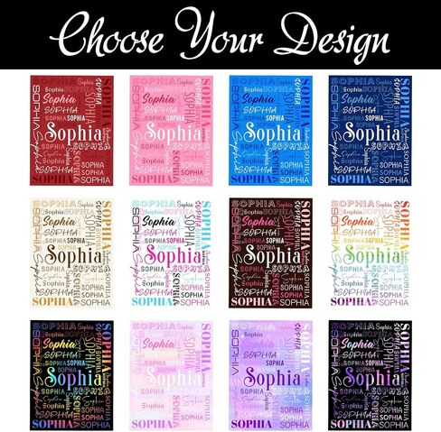 Personalized Baby Blanket for Girls Boys, Custom Blanket with Name Soft Pink White Personalized Name Blankets for Kids Daughter Son Granddaughter Grandson on Birthday Christmas in Saudi Arabia