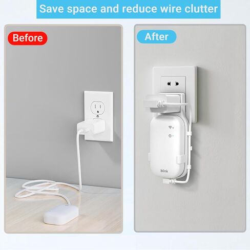 Outlet Wall Mount for Blink Sync Module Core, with Short Cable,Sync Module Mount for Blink Outdoor/Indoor Security Camera, No Messy Wires No Drilling in Saudi Arabia