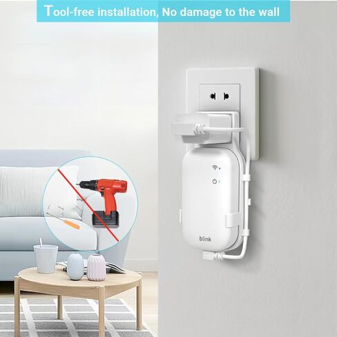 Outlet Wall Mount for Blink Sync Module Core, with Short Cable,Sync Module Mount for Blink Outdoor/Indoor Security Camera, No Messy Wires No Drilling in Saudi Arabia