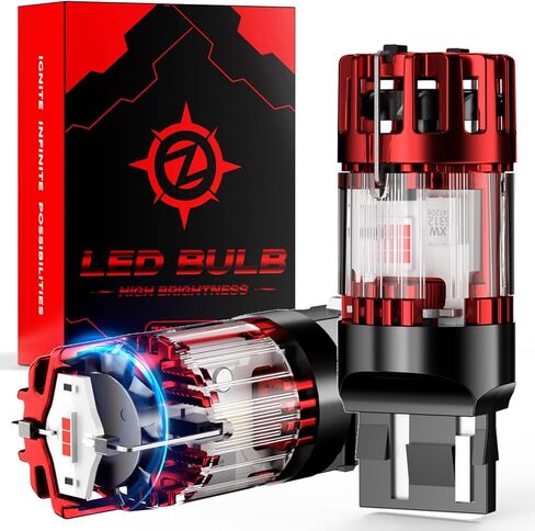 4257 WT21/7W LED Reverse Light Bulbs for Ford F-150 2021-2023 / F-250 F-350 Super Duty 2020-2025 - CANBUS Error Free (Plug-and-Play),No Hyper Flash - Powerful & Super Bright with Cooling Fan in Saudi Arabia